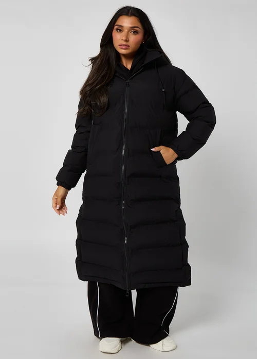 Urban Bliss Black Heatseal Maxi Puffer Coat - 8 Image 1