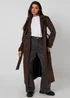 Urban Bliss Chocolate Suede Trench Coat - 10 Image 2