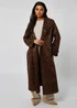 Urban Bliss Brown Leopard Suede Trench Coat - 10 Image 2