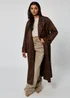 Urban Bliss Brown Leopard Suede Trench Coat - 10 Image 1