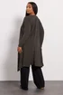 Yours Curve Brown Ribbed Midaxi Waterfall Cardigan - Size 30-32 Clothing Image 3