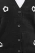 Yours Curve Black Applique Flower Cardigan - Size 22-24 Image 5