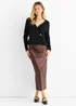 Gini London Black Button Wrap Compact Knit Cardigan - L/XL Image 1