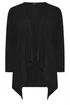 Yours Curve Black Ribbed Waterfall Cardigan - Size 30-32 Clothing Image 5