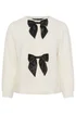 Yours Ivory White Satin Bow Front Cardigan - Size 18-20 Image 5