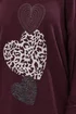 Yours Purple Embellishment Heart Jumper - Size 26-28 Clothing Image 4