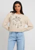 Urban Bliss Cream Floral Sequin Placement Jumper - Size 16 Clothing Image 1