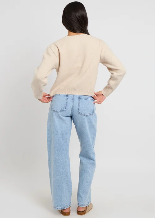 Urban Bliss Cream Floral Sequin Placement Jumper - Size 16 Clothing Image 4