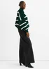 Gini London Green Chunky Knit High Neck Jumper - S/M Image 4