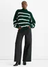 Gini London Green Chunky Knit High Neck Jumper - S/M Image 1