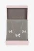 Jon Richard Rhodium Plated Bow Box Set Gift Box - One Size Image 1