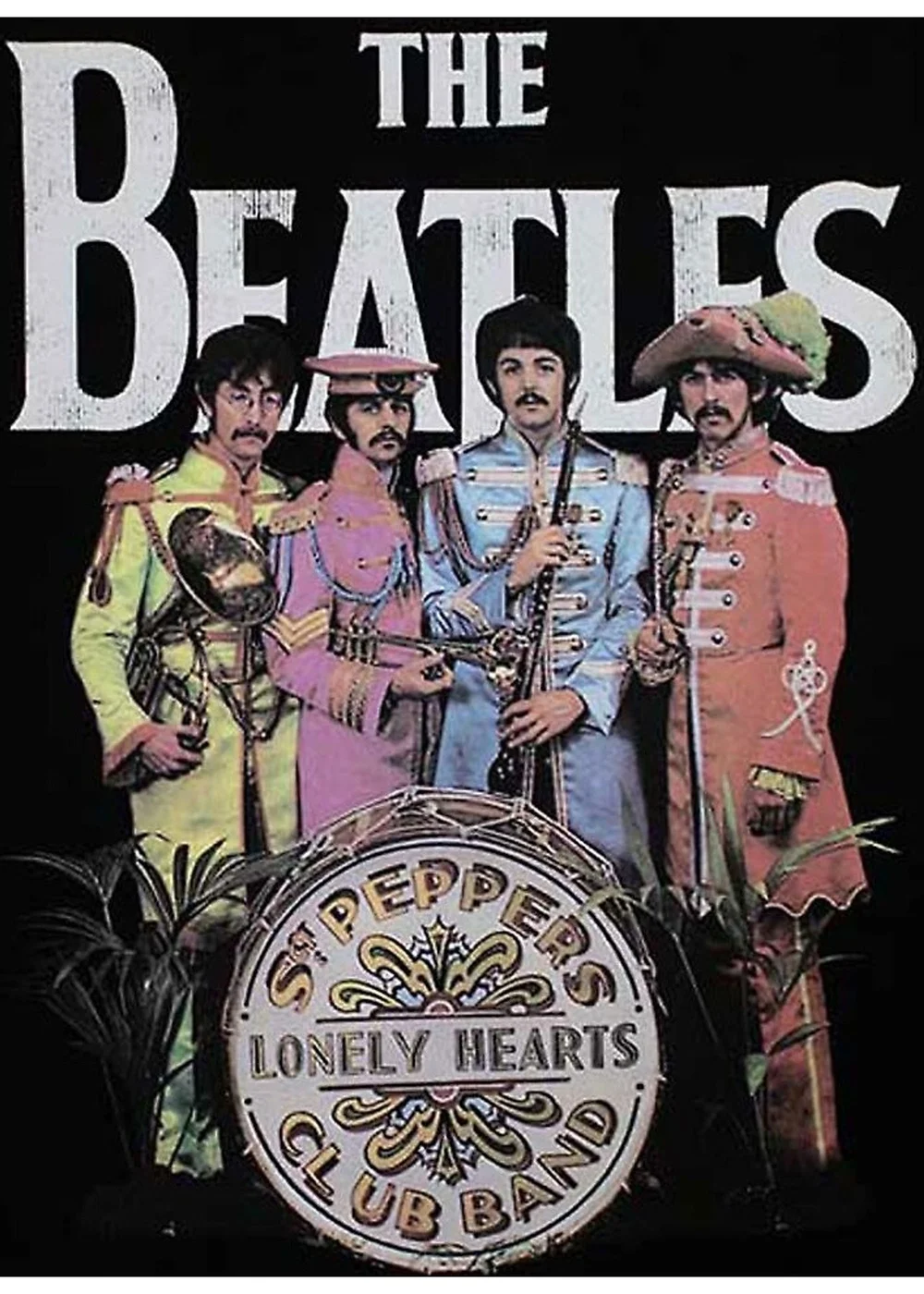 The Beatles Black Sgt Pepper T-Shirt - Small Image 2