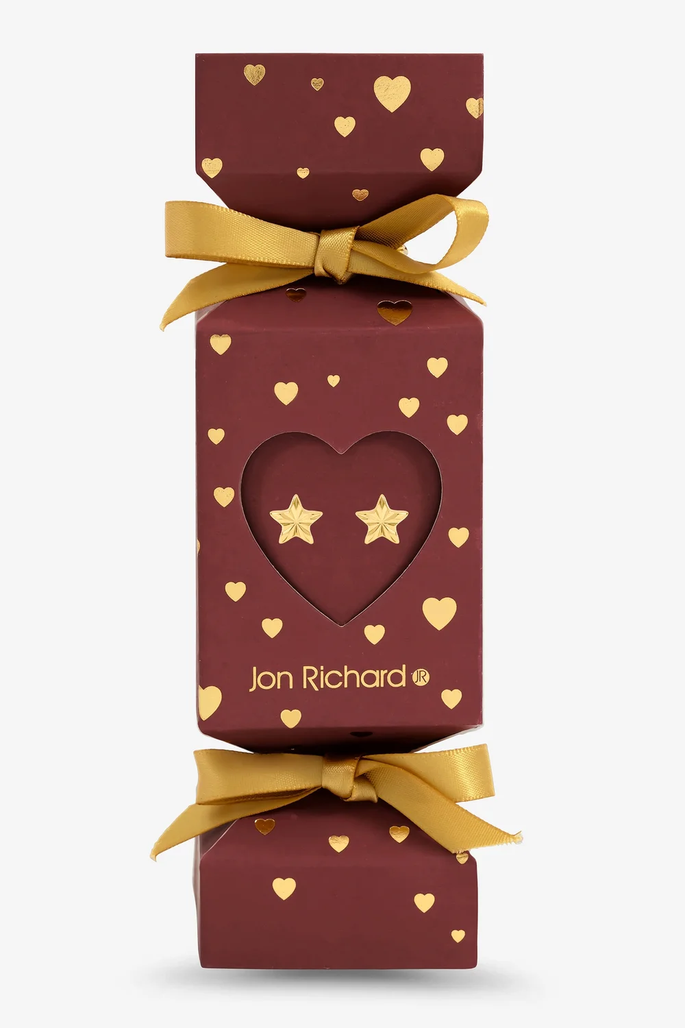 Jon Richard 18K Gold Plated Star Earrings Gift Cracker - One Size Image 1