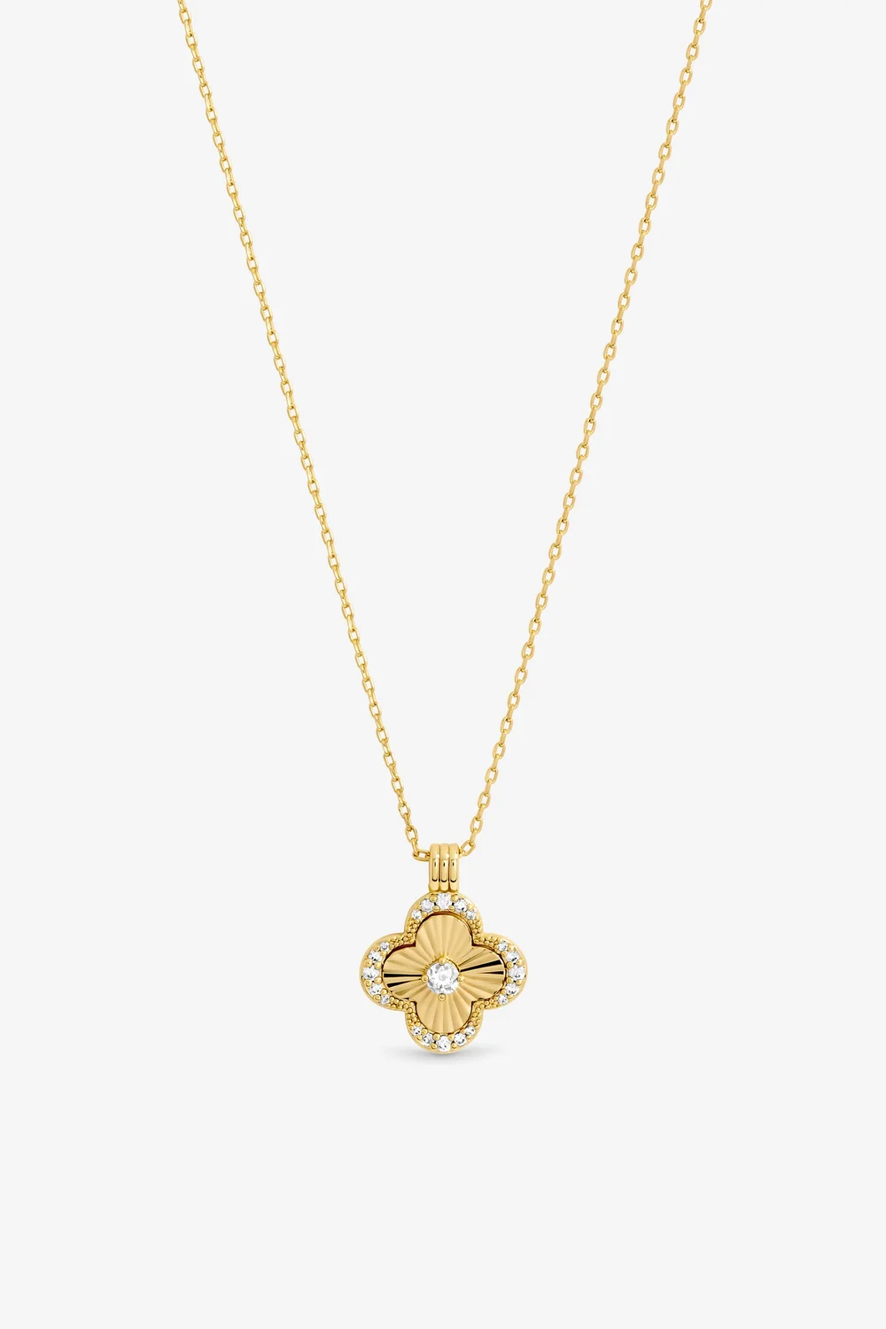 Jon Richard 18K Gold Plated Clover Pendant Gift Box - One Size Image 2