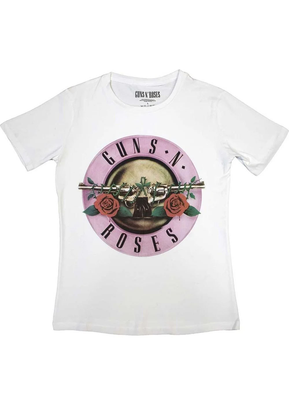 Guns N Roses White Classic Logo T-Shirt - Extra Large Image 1