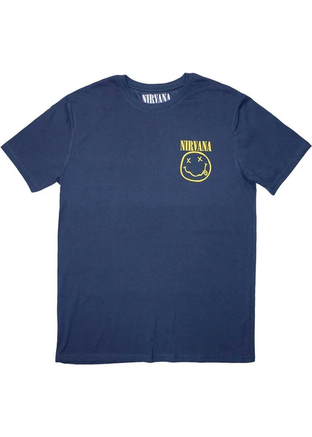 Nirvana Denim Blue Mini Happy Face T-Shirt