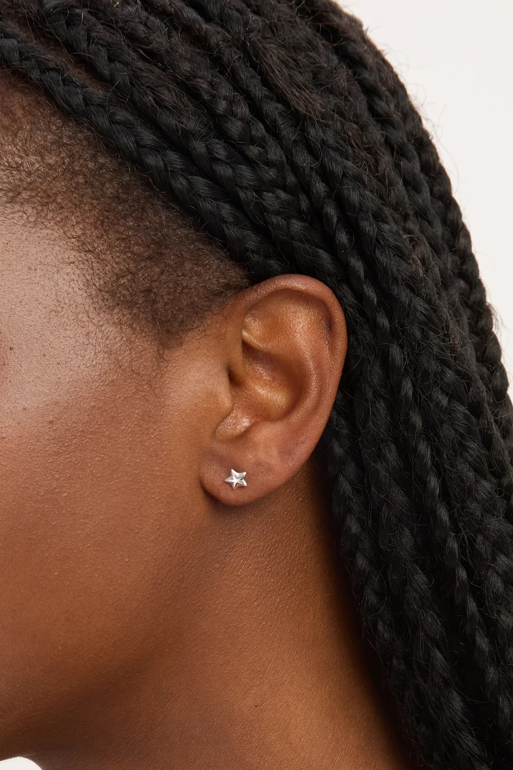 Simply Silver Sterling Silver 925 Mini Polished Star Stud Earrings - One Size Image 2