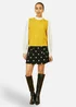 Yumi Mustard Cable Knit Sleeveless Jumper - Small Image 1