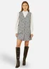 Yumi Grey Bow Print Pinafore Dress With Button Up - 10 Image 1