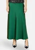 Yumi Green Satin Midi Skirt - Size 16 Clothing Image 2