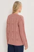 Long Tall Sally Pink Pointelle Knit Cardigan - Size 14-16 Image 3