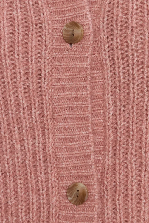 Long Tall Sally Pink Pointelle Knit Cardigan - Size 14-16 Image 4