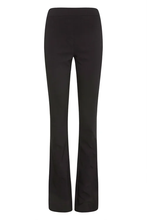 Long Tall Sally Black Stretch Straight Leg Trousers - 16/L36 Image 3