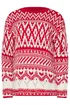 Long Tall Sally Red & White Fairisle Jumper - Size 18-20 Image 5