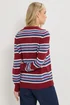 Long Tall Sally Red Knitted Stripe Jumper - Size 14-16 Image 4