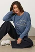 Long Tall Sally Blue 'NY 1969' Slogan Sweatshirt - Size 20 Clothing Image 1
