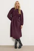 Long Tall Sally Purple Shirred Long Sleeve Midi Dress - 10 Image 2