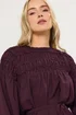 Long Tall Sally Purple Shirred Long Sleeve Midi Dress - 10 Image 5
