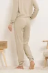Long Tall Sally Beige Brown Waffle Lounge Trousers - Size 10 Image 3