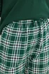 Long Tall Sally Green Cotton Check Pyjama Bottoms - Size 22-24 Image 4