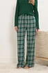 Long Tall Sally Green Cotton Check Pyjama Bottoms - Size 22-24 Image 2