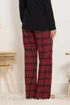 Long Tall Sally Black & Red Cotton Check Pyjama Bottoms - Size 18-20 Image 3