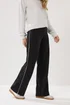 Long Tall Sally Black Striped Wide Leg Leggings - 16/L36 Image 2