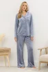 Long Tall Sally Blue Super Luxe Touch Pyjama Set - Size 22-24 Image 1