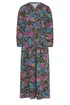Long Tall Sally Black Floral Belted Maxi Dress - 16 Image 5