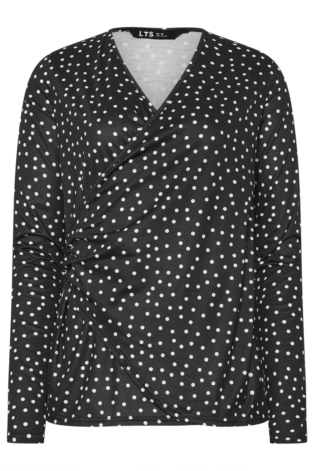 Long Tall Sally Black Spot Wrap Top - Size 20 Clothing Image 5
