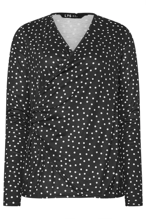 Long Tall Sally Black Spot Wrap Top - Size 20 Clothing Image 5
