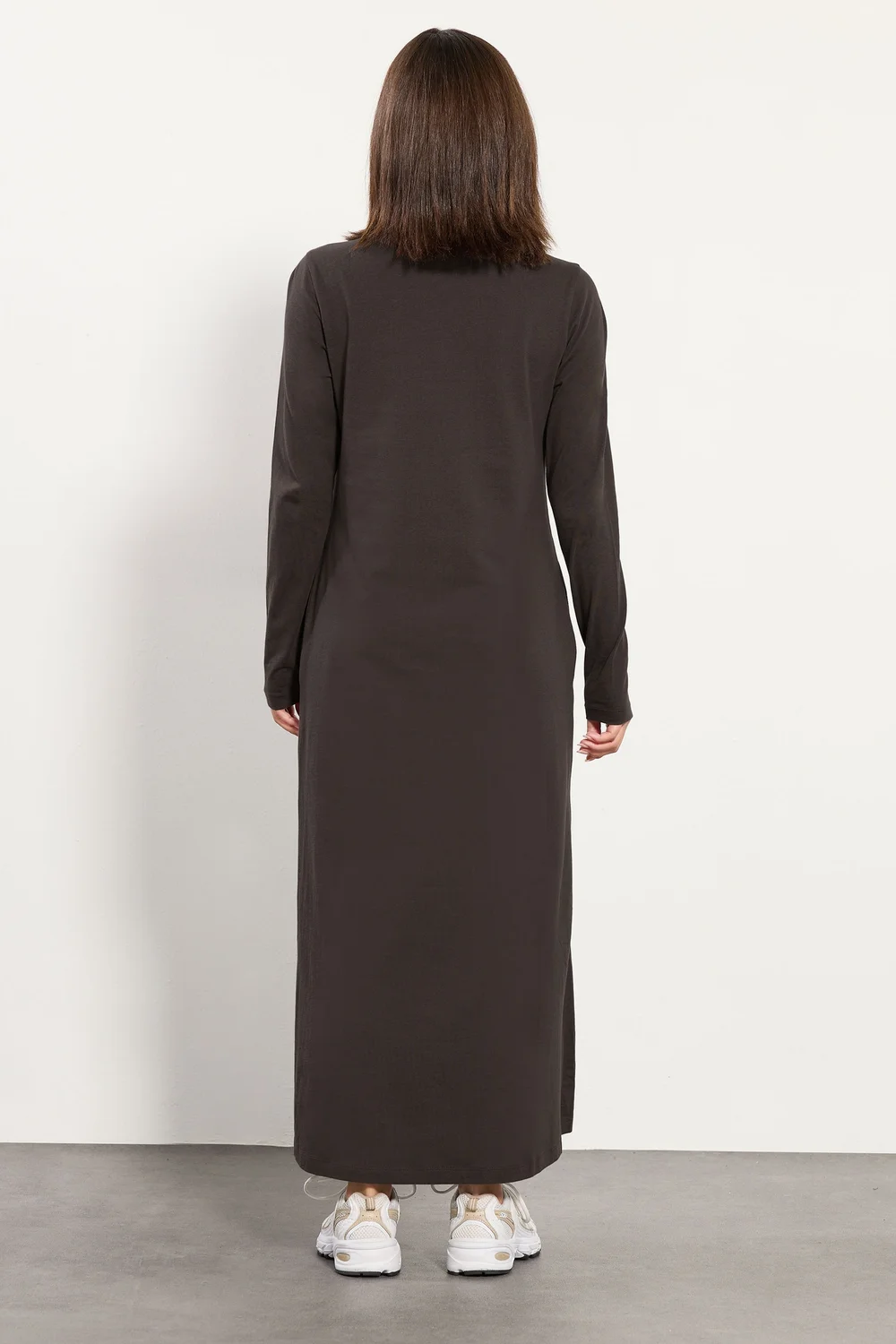 PixieGirl Petite Chocolate Brown T-Shirt Maxi Dress - 10 Image 3