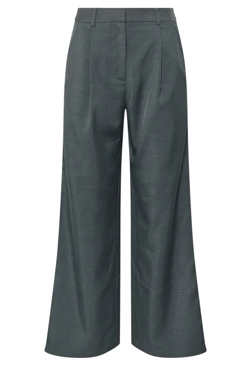 PixieGirl Petite Grey & Green Striped Formal Trousers - 16 Image 3