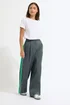 PixieGirl Petite Grey & Green Striped Formal Trousers - 16 Image 1