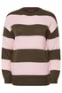 PixieGirl Petite Pink & Brown Stripe Knit Jumper - Size 6-8 Image 5