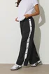 PixieGirl Petite Black Contrast Stripe Wide Leg Trousers - 12 Image 2