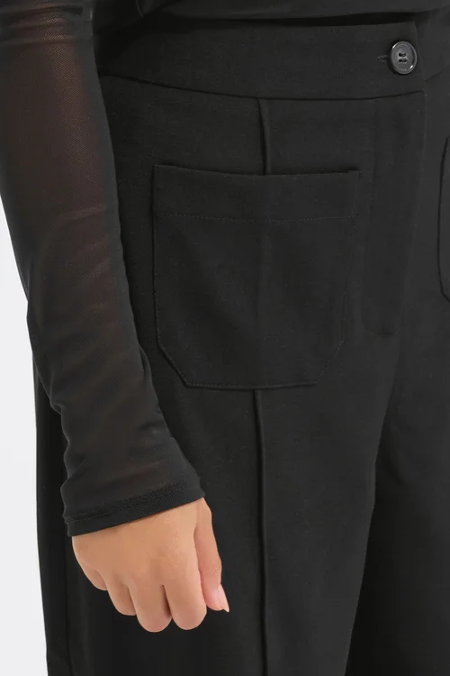 PixieGirl Petite Black Pocket Formal Trousers - 16 Image 4