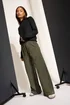 PixieGirl Petite Green Tie Wide Leg Trousers - 14 Image 1
