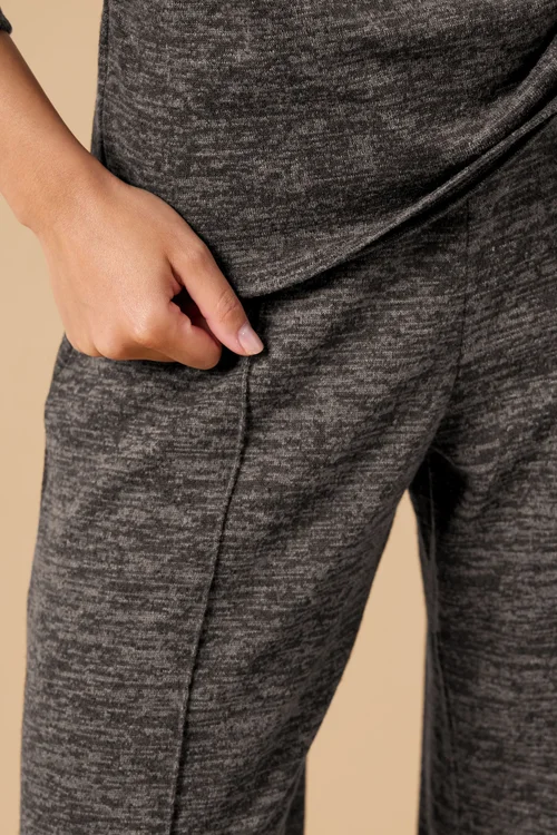 PixieGirl Petite Chocolate Brown Marl Wide Leg Trousers - 18 Image 4