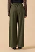 PixieGirl Petite Khaki Green Zip Pleated Trousers - 18 Image 3